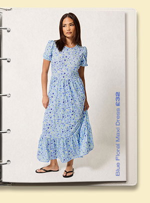 Blue Floral Maxi Dress