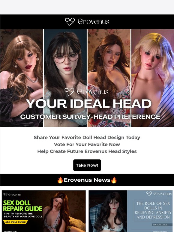 Erovenus Weekly Digest #147 🎭 Tell Us Your Favorite Doll Head Style!