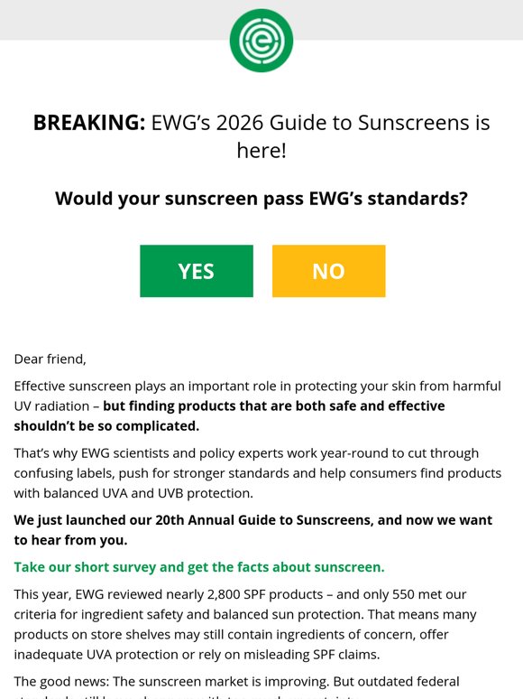 Would your sunscreen pass EWG’s standards?