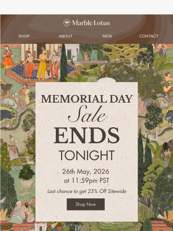 Final Hours to Shop Our Memorial Day Sale