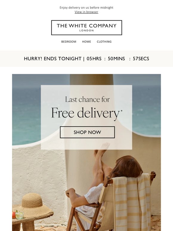 Final hours for free delivery