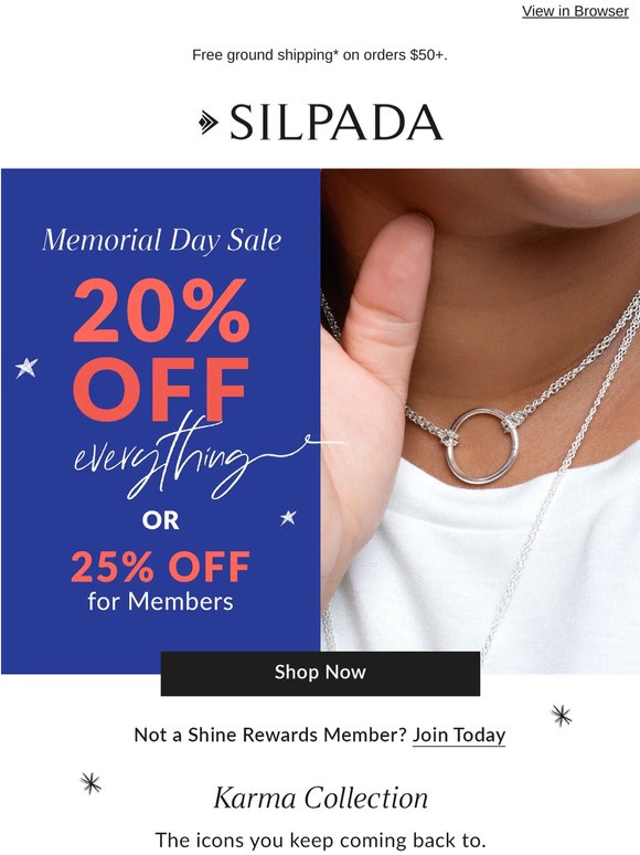 🚨 Last Day: 25% OFF KARMA COLLECTION for members 🚨