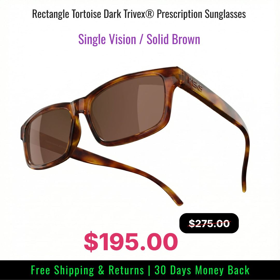 Rectangle Tortoise Dark Sunglasses
