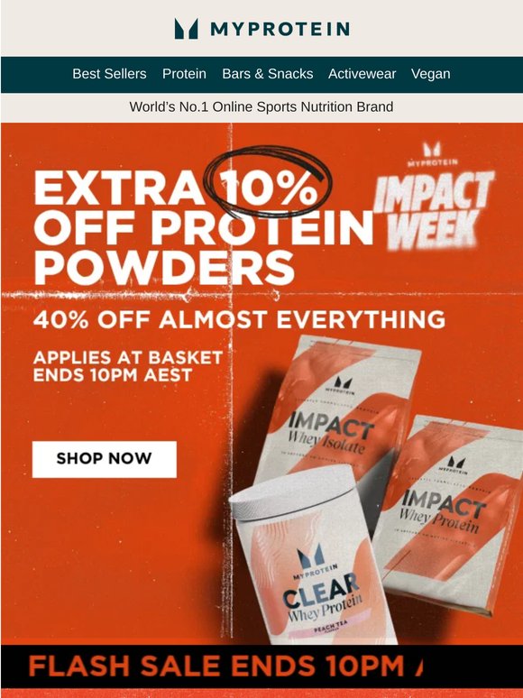 ALL PROTEIN 👉 Now 10% less (ends 10pm AEST)