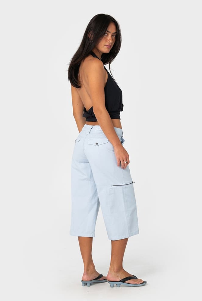 It Gyrl Low Rise Capri Cargo Pant