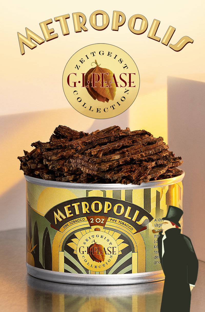 G.L. Pease’s Metropolis, the fifth installment in the Zeitgeist Collection, is now available on-site. | Smokingpipes
