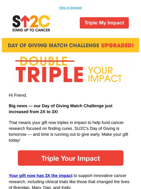 Join our Day of Giving! Gifts triple in impact.