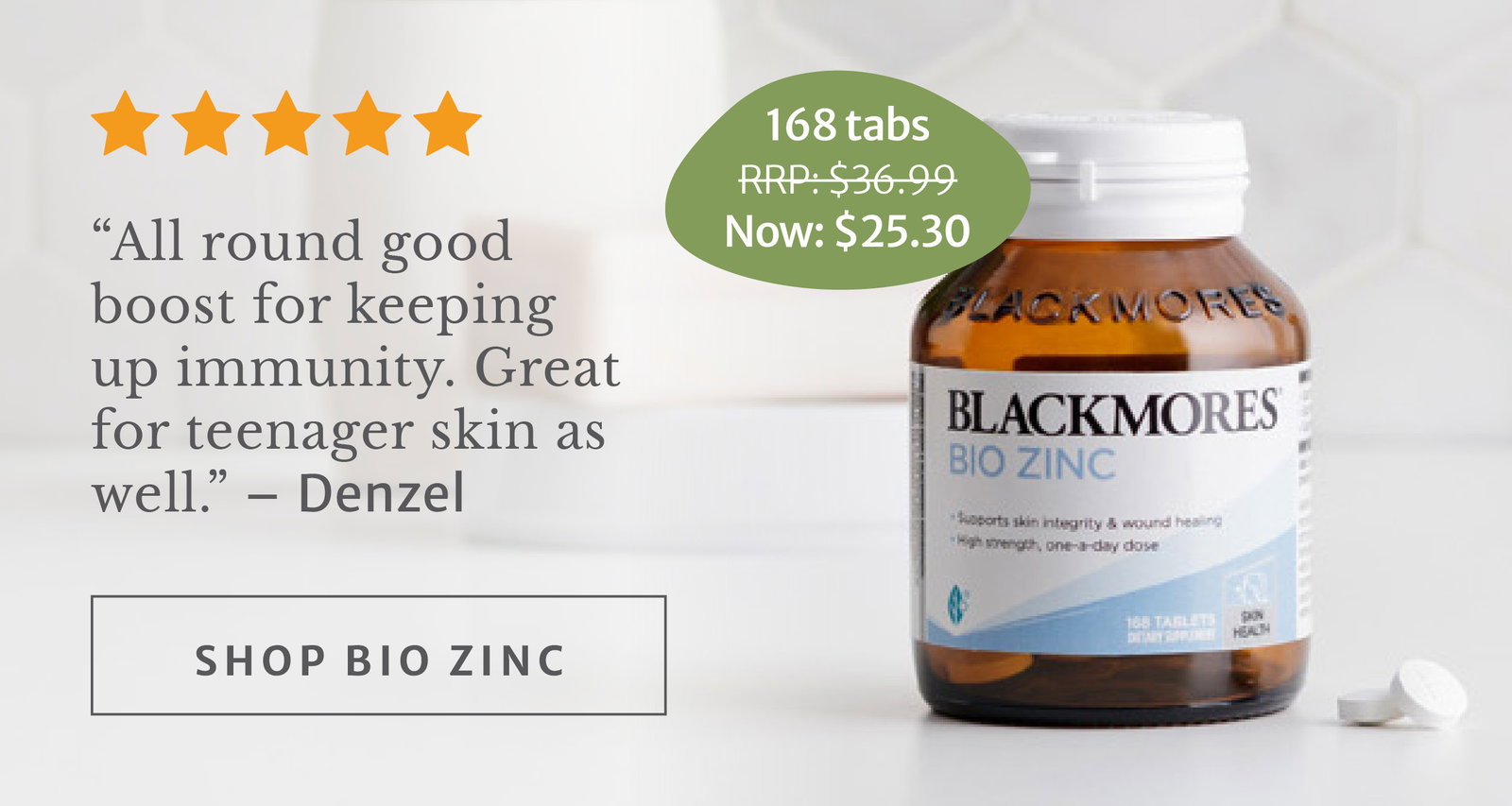 Shop Blackmores Bio Zinc
