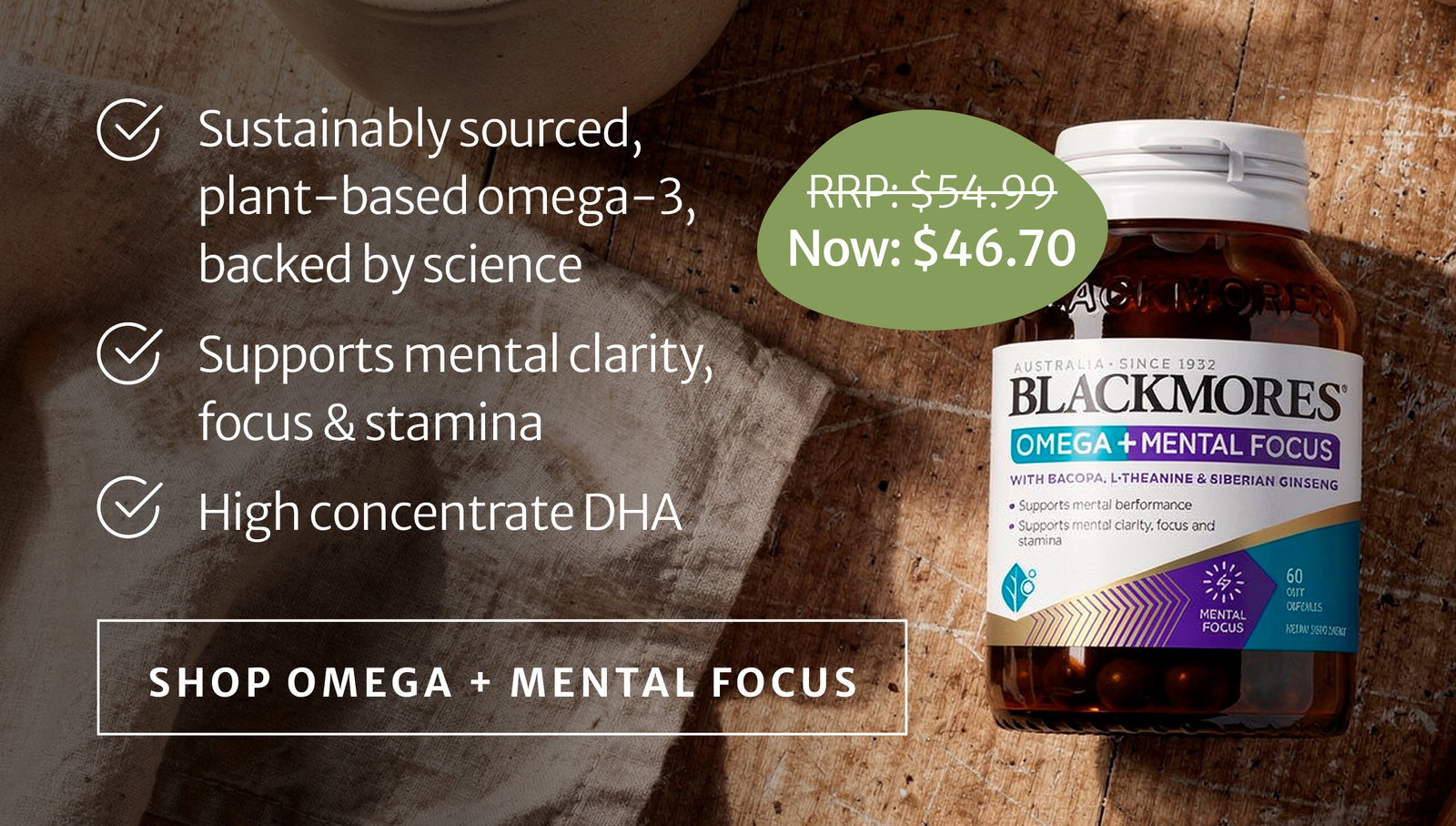 Shop Blackmores Omega + Mental Focus