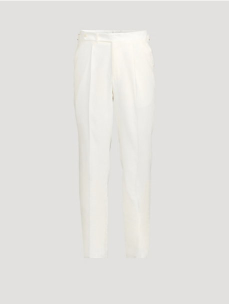Parma Linen-Blend Tailored Pants