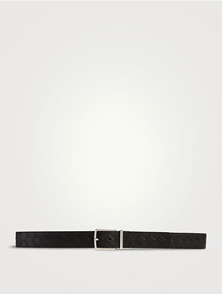 Intrecciato Leather Reversible Belt