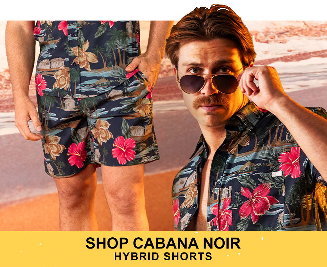 Shop Cabana Noir Hybrid Shorts