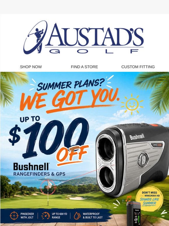 Up to $100 Off Bushnell Rangefinders & GPS 🔥