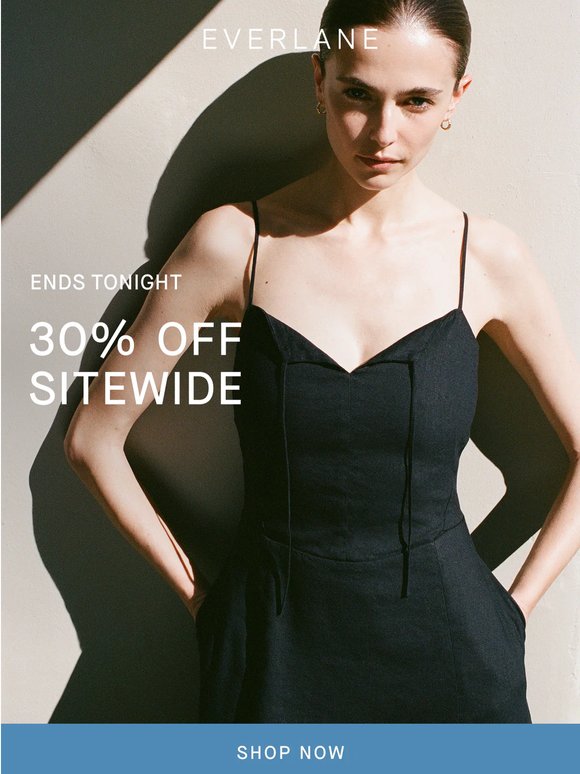 Ends Tonight: 30% Off Sitewide