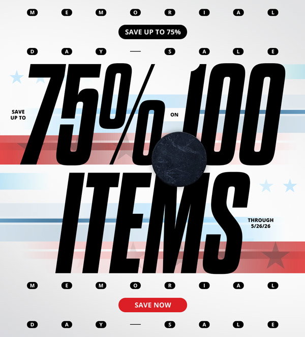 Memorial Day Sale. Save up to 75% on 100 items through 5/26/26.