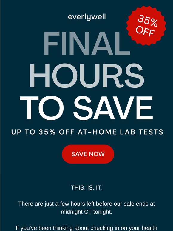 ⌛ Hours left to save up to 35%