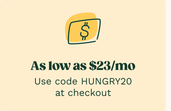 As low as $23/mo