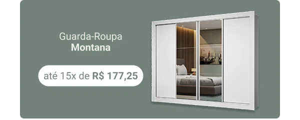 Guarda-Roupa Montana R$ 2.658,88 em até 15x de R$ 177,25 sem juros