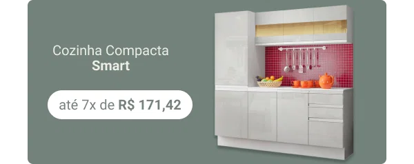 Cozinha Compacta Smart R$ 1.199,99 em até 7x de R$ 171,42 