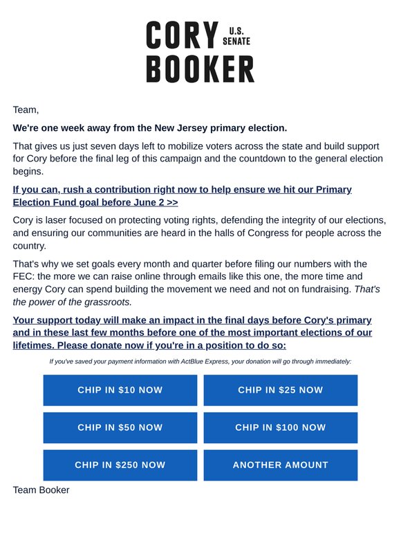 Just 7 days until our primary