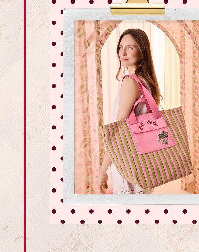 Cath Kidston Green Stripe Large Market Tote Bag