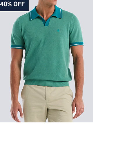 Shop the Cotton Honeycomb Sweater Polo