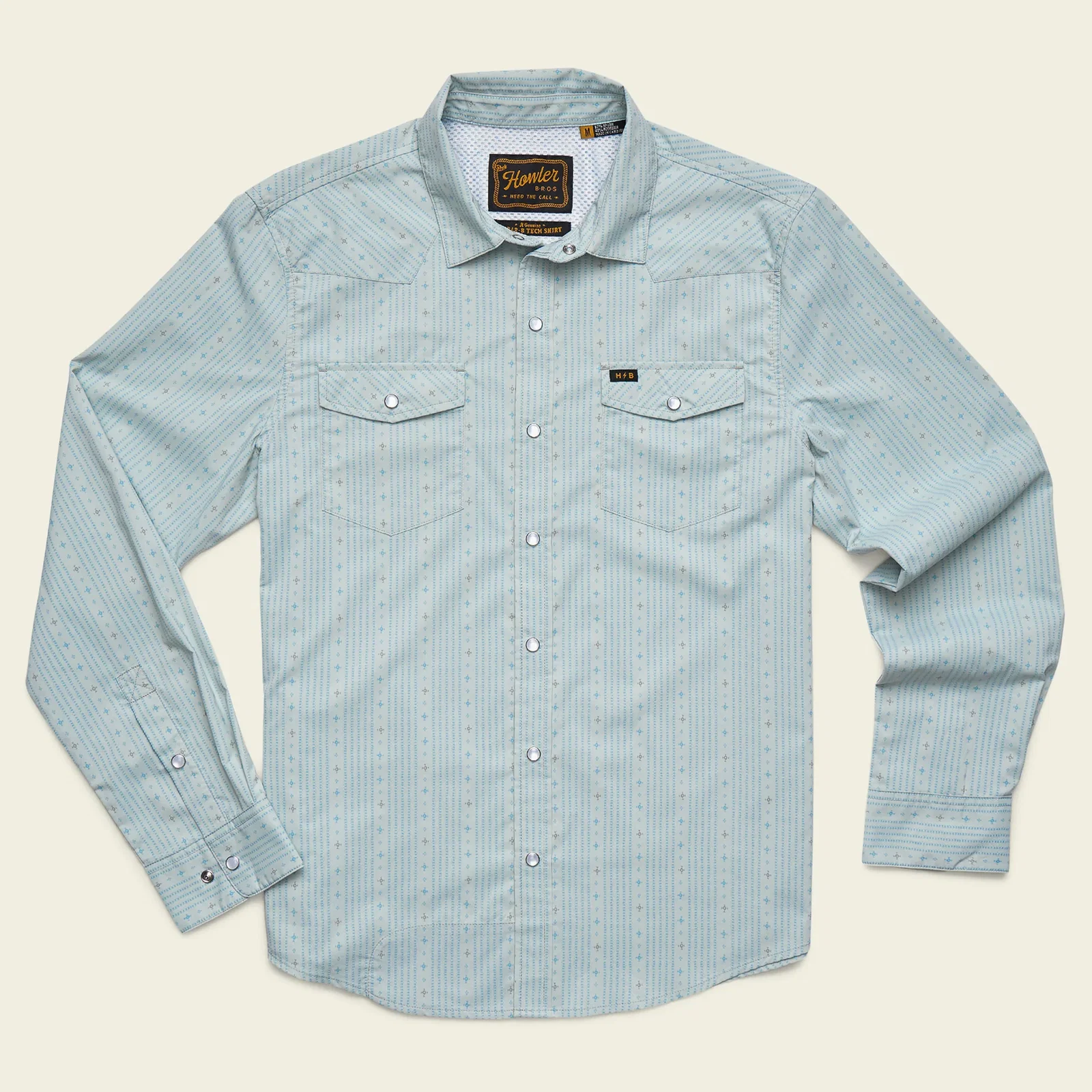 Image of H Bar B Tech Longsleeve - Supernova Stripe : Ash Blue