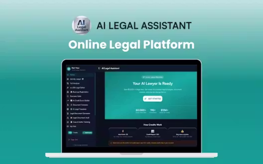 AI Legal Assistant – Online Legal Platform | Credit-Based Lifetime Plan