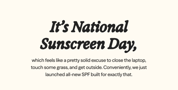 It's National Sunscreen Day