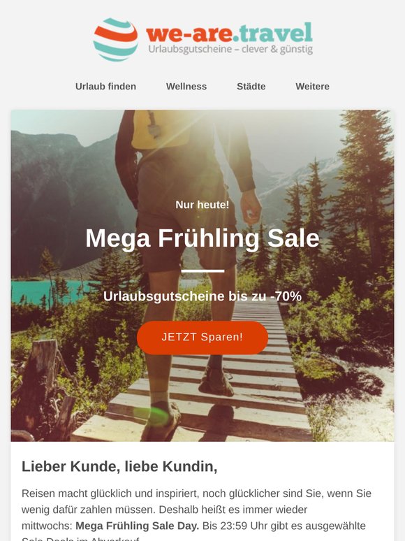 Mega Frühling Sale Day - nur 24 Stunden lang