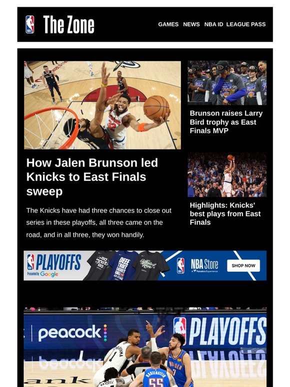 How Jalen Brunson led Knicks to East Finals sweep | Brunson raises Larry Bird trophy as East Finals MVP
