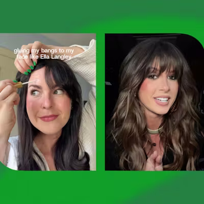 Ella Langley's hack for keeping bangs in place? Lash glue. 