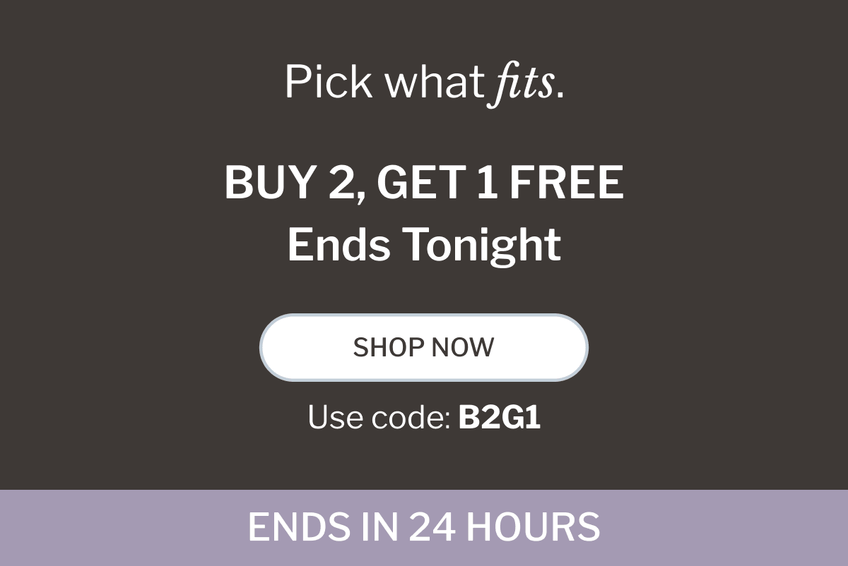 BUY 2 GET 1 FREE fends tonight. Use code B2G1