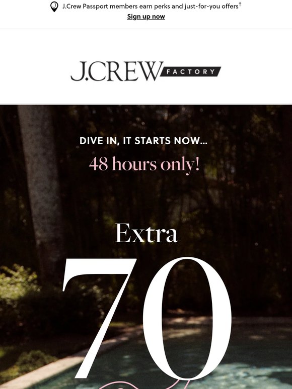 2 DAYS ONLY: Extra 70% off clearance