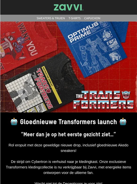 Nieuwe Transformers-collectie & high tops nu verkrijgbaar! 🤖