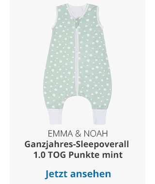 emma & noah  Ganzjahres-Sleepoverall 1.0 TOG Punkte mint