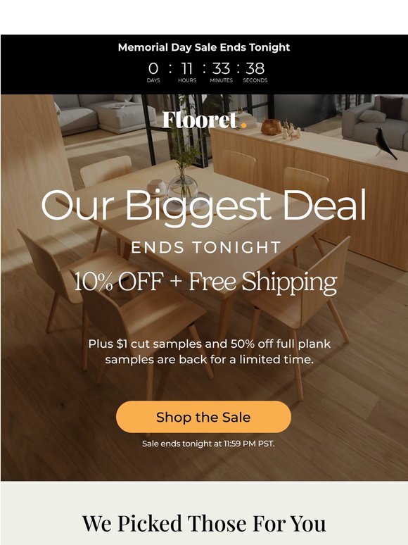 Final Hours: 10% Off Sitewide + Free Shipping