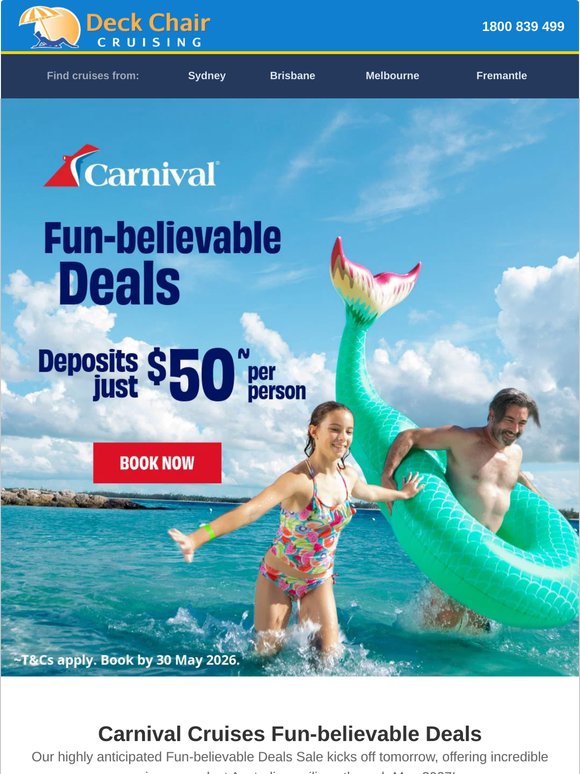 Fun-believable Deals from Carnival Cruises