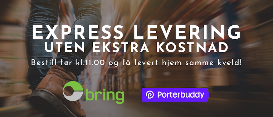 Express levering uten ekstra kostnad