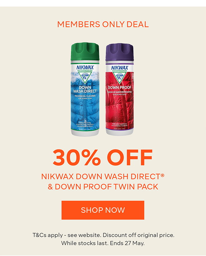 30% off Nikwax Down Wash Direct & Down Proof Twin Pack