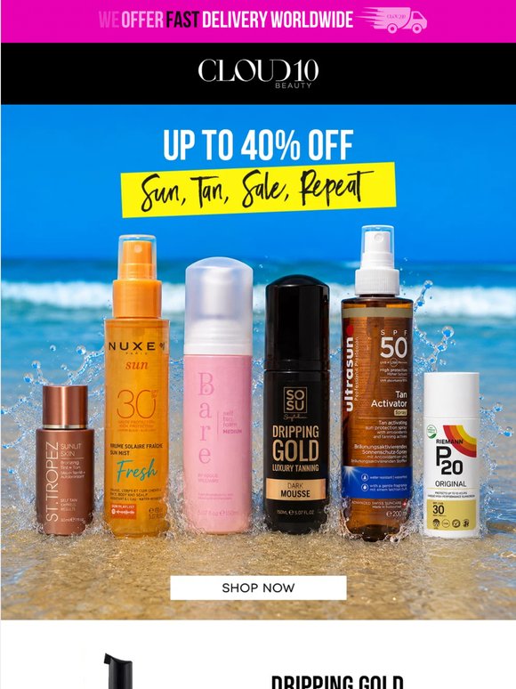 Sun. Tan. Sale. Repeat 🔥