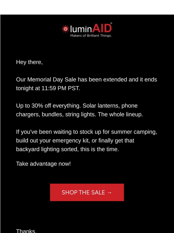 Memorial Day Sale EXTENDED 🚨