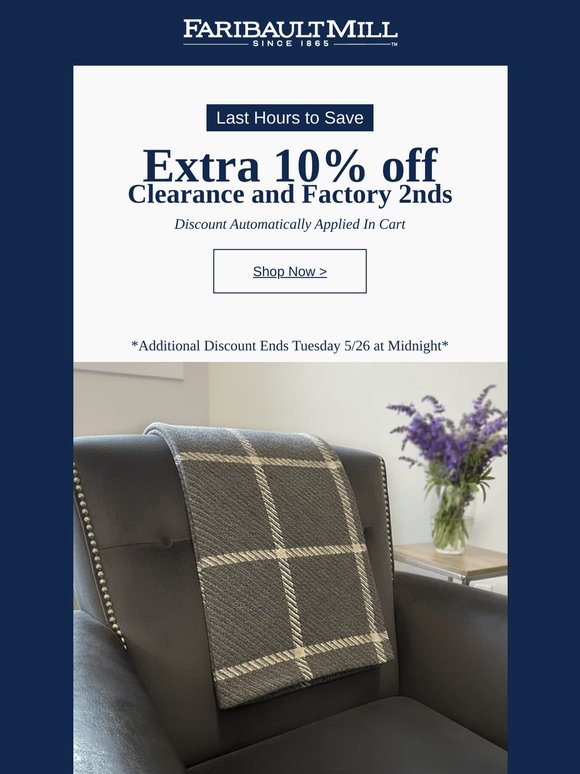 LAST HOURS – Extra 10% Off Ends at Midnight!