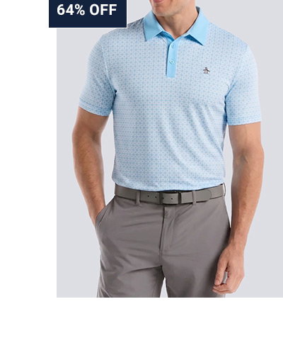 Shop the Windowpane Print Golf Polo