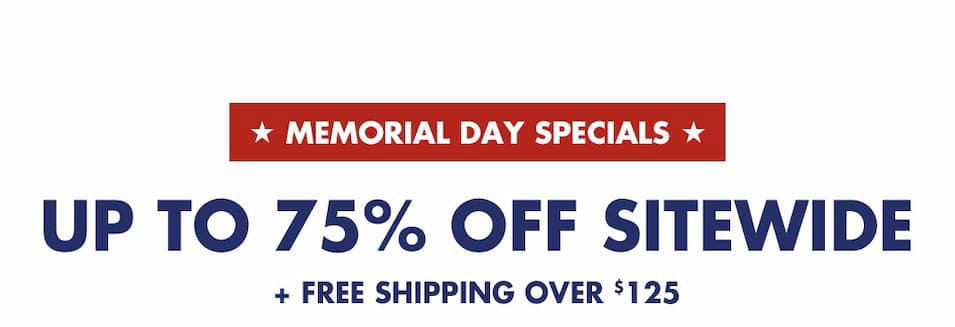 Up to 75% Off Sitewide