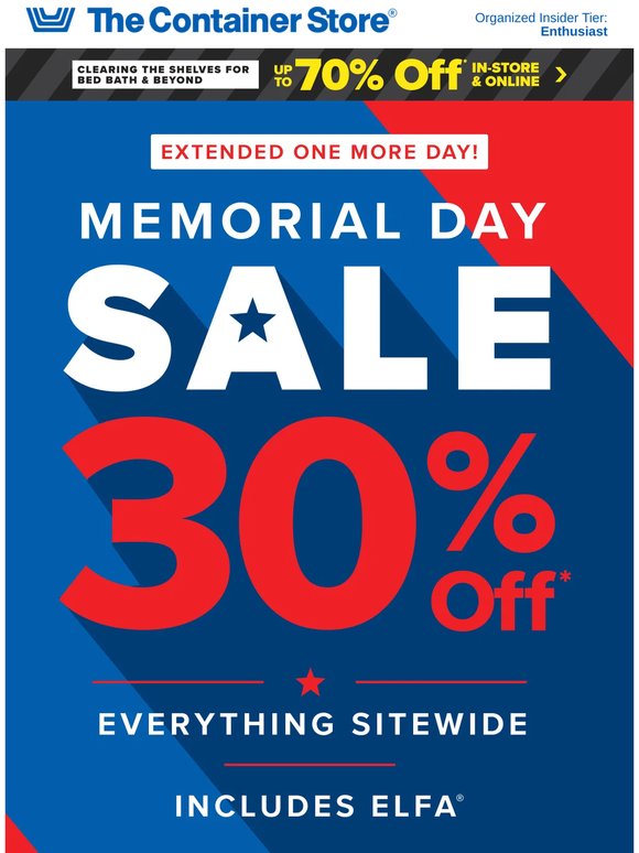 EXTENDED: 30% Off Everything Online