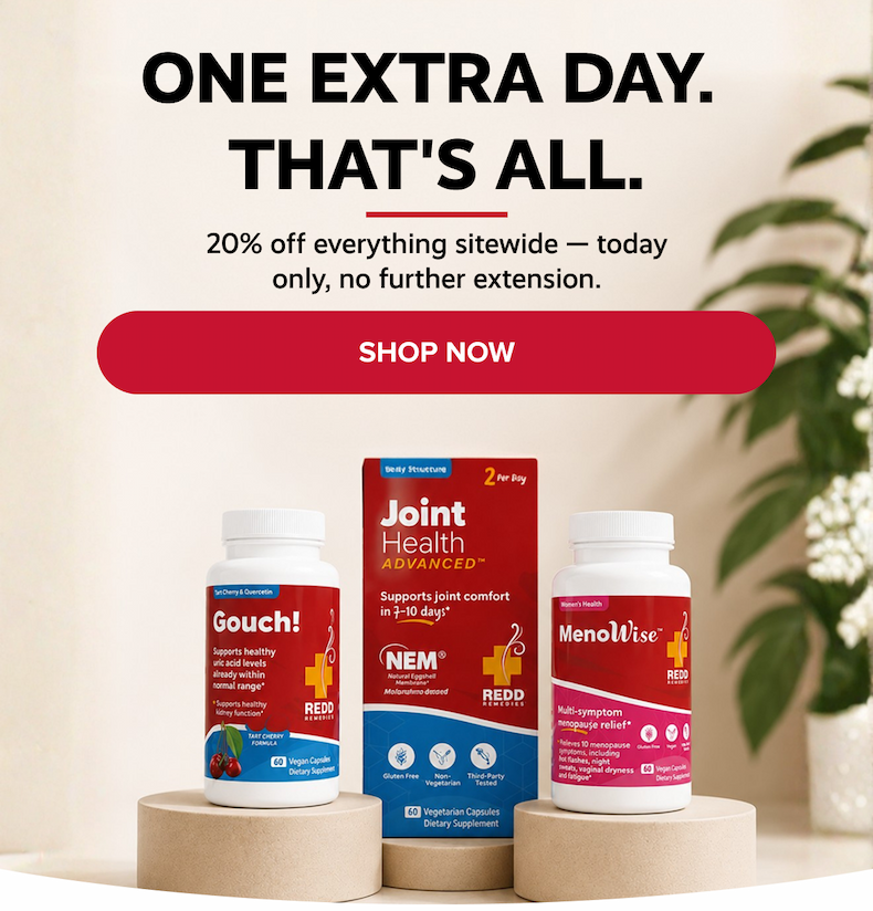 ONE EXTRA DAY.  THAT'S ALL. | 20% off everything sitewide — today only, no further extension. | SHOP NOW