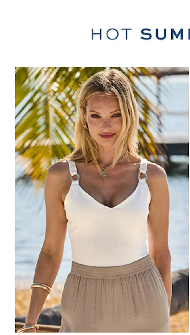 Cream Vest Top With Gold Trim