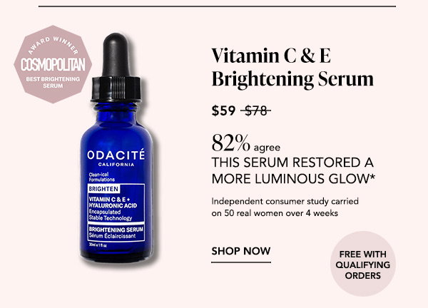 Product: Odacité Vitamin C & E Brightening Serum, Cosmopolitan Award Winner for Best Brightening Serum
