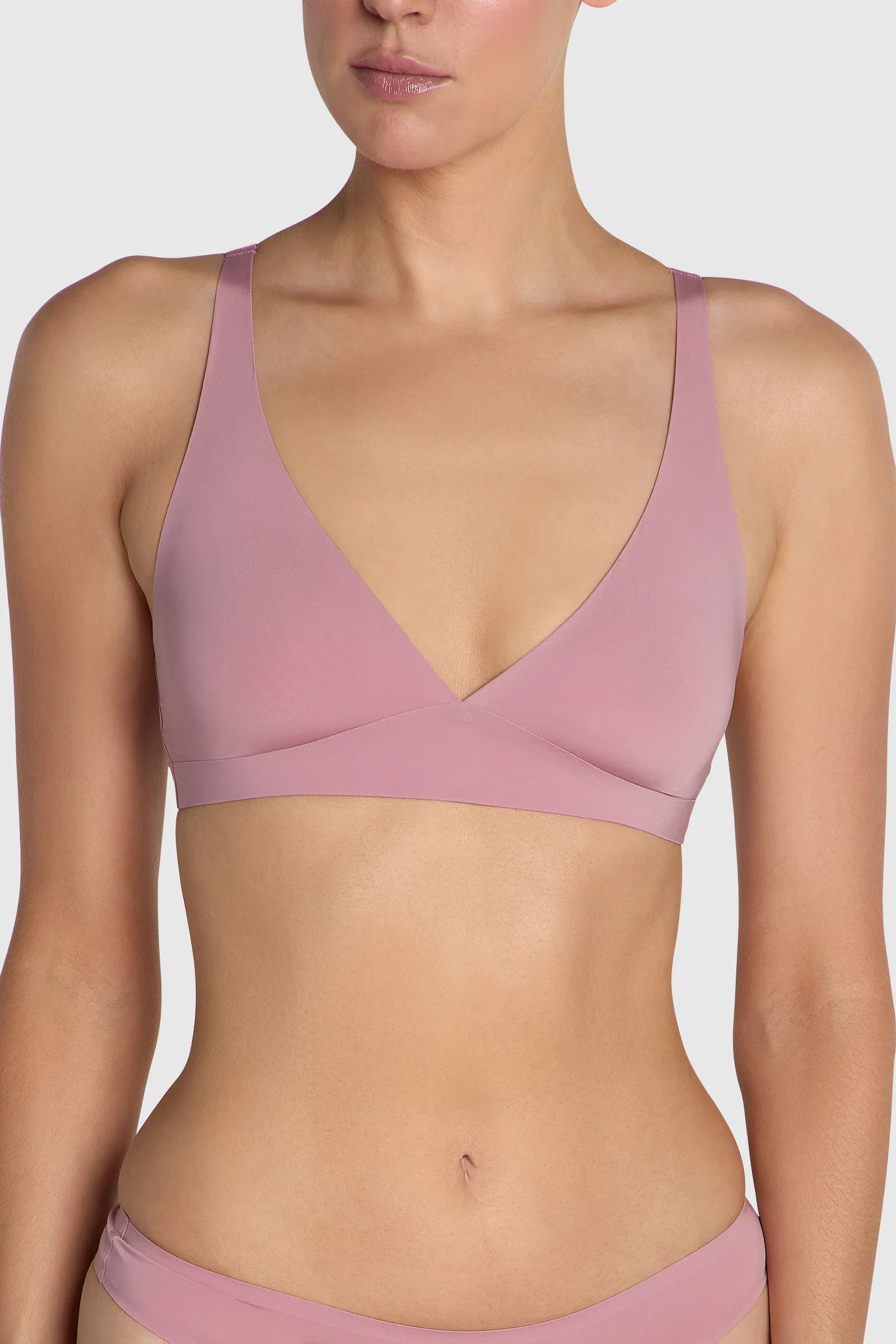 Image of The Smooth High Apex Bralette Dusky Pink
